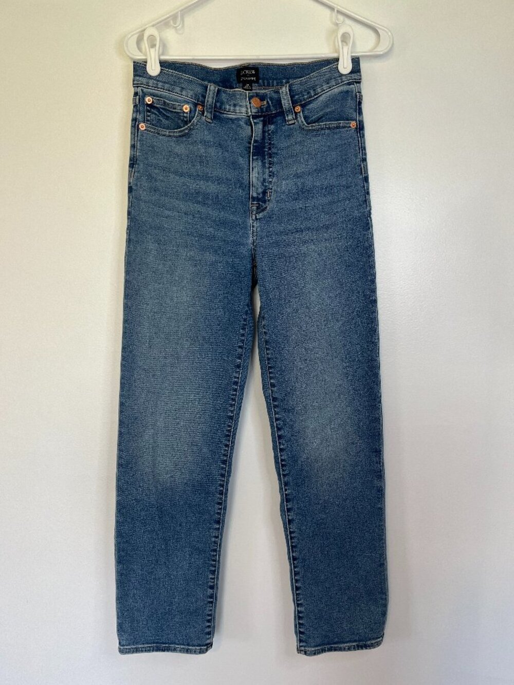 J Crew Stovepipe Medium Wash Denim Jeans